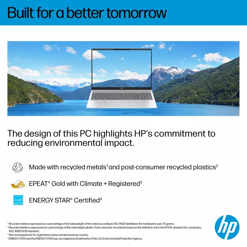 HP OmniBook 5 16-bc1002na AMD Ryzen™ 5 8540U klēpjdators 40,6 cm (16 collas) skārienjutīgs 2K 8 GB LPDDR5-SDRAM 512 GB SSD Wi-Fi 6 (802.11ax) Windows 11 Home sudraba krāsā