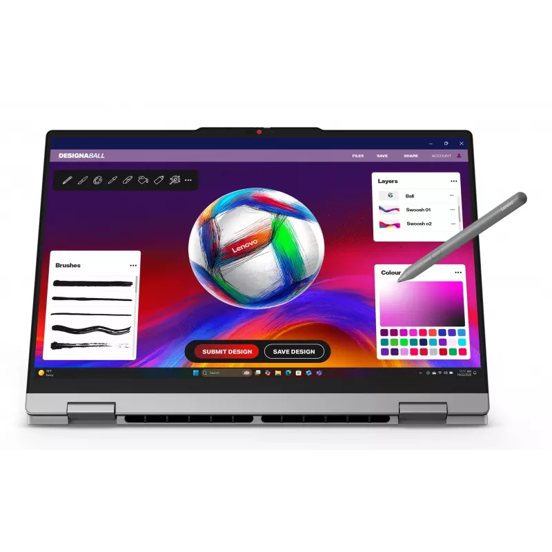 Lenovo IdeaPad 5 2-in-1 15AGP11 Copilot+ PC AMD Ryzen™ AI 5 430 Hybrid (2-in-1) 38.9 cm (15.3 collas) Skārienjūtīgs WUXGA 16 GB DDR5-SDRAM 512 GB SSD Wi-Fi 7 (802.11be) Windows 11 Home vācu pelēks