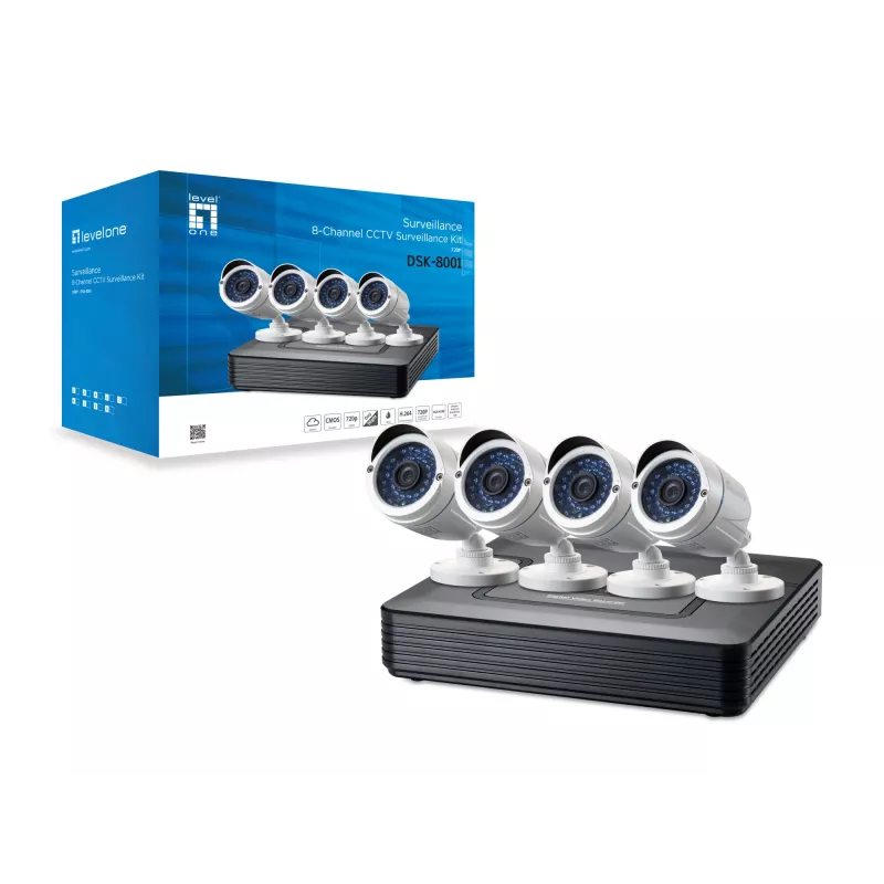 LevelOne DSK-8001 videonovērošanas komplekts Vadu 8 kanāli
