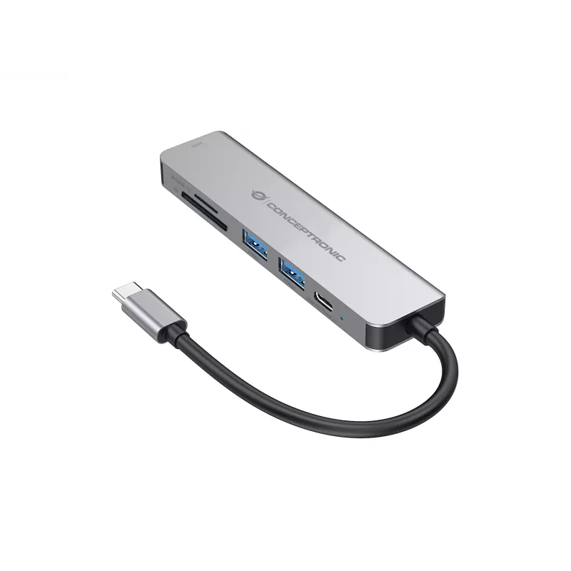 Conceptronic DONN02G klēpjdatora dokstacija/portu replikators USB 3.2 Gen 1 (3.1 Gen 1) Type-C Alumīnijs