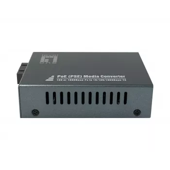 LevelOne RJ45 uz SC Gigabit multivides pārveidotājs, PoE PSE, vienmoda šķiedra, 20km