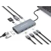 Conceptronic DONN06G 10-in-1 USB 3.2 Gen 1 dokstacija, HDMI, 100W USB PD, USB-C 5Gbps x 2, USB-A 5Gbps x 3, SD, TF/MicroSD, GbE