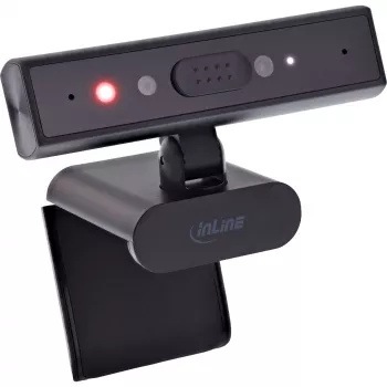 InLine 55365 5MP tīmekļa kamera ar USB-C, autofokusu, Windows Hello un privātuma aizvaru