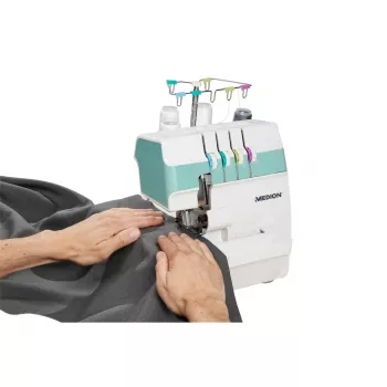 Medion Life Overlock SO90 šujmašīna (MD19169), tirkīza/balta