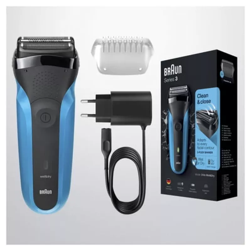Braun Series 3 310s folijas skuveklis Trimmeris Melns, Zils