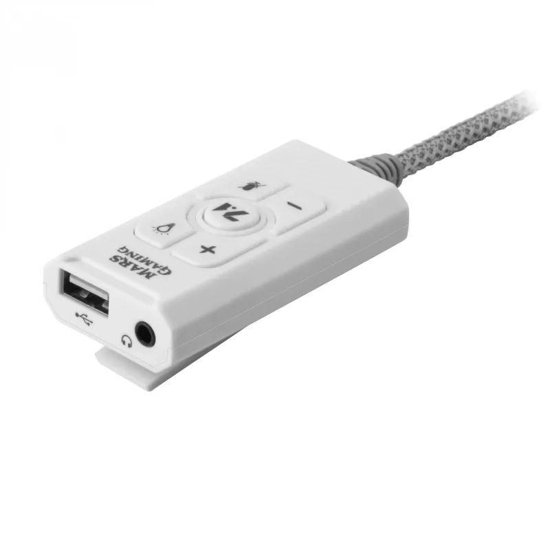 Audio karte Mars Gaming MSC2W 7.1 USB, balta, 3,5 mm