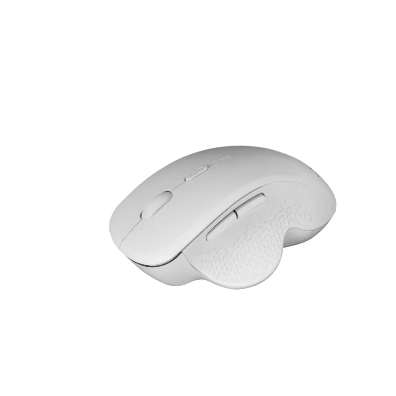 Mars Gaming MMWERGO bezvadu pele Ergonomic balta, labās rokas, mehāniska, RF bezvadu, 3200 DPI, balta