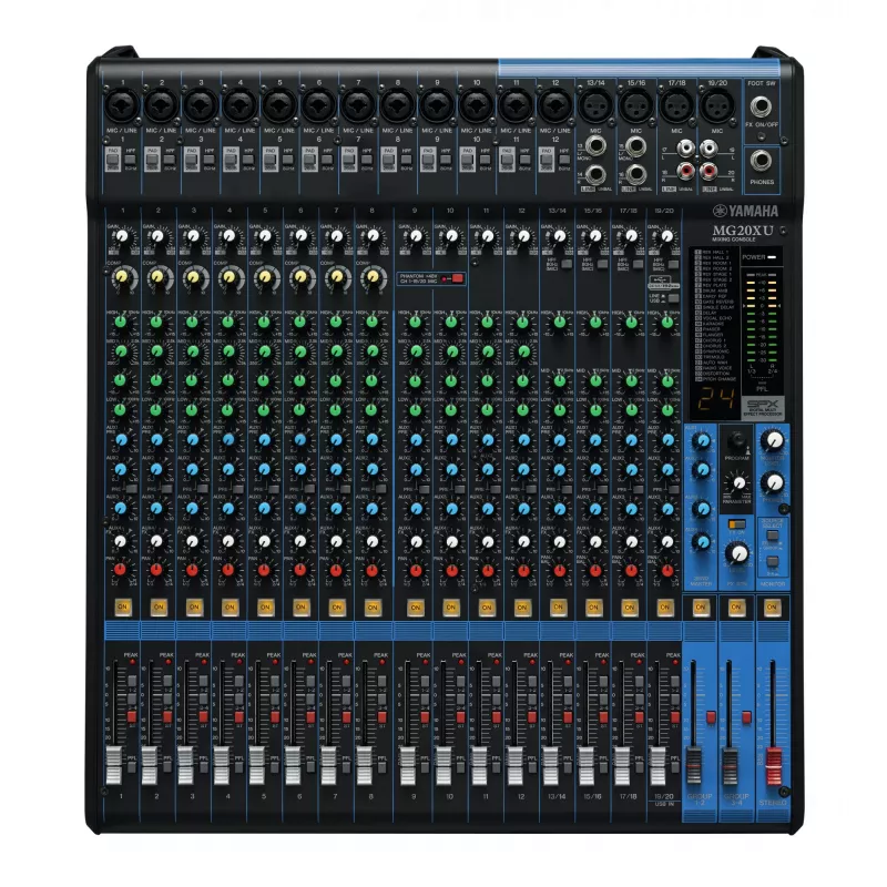 Yamaha MG20XU audio mikseris 20 kanāli Melns