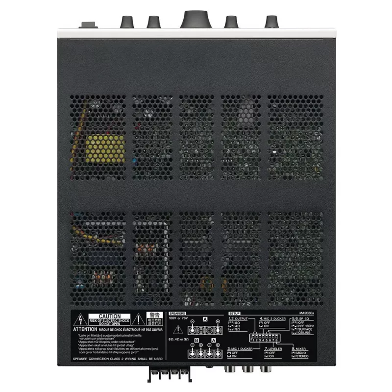Yamaha MA2030A audio pastiprinātājs 2.0 kanālu Publiskās adreses (PA) sistēma Melns