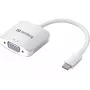 Sandberg USB-C uz VGA adapteris, USB Type-C, VGA (D-Sub), vīrišķais, sievišķais, 1920 x 1080 (HD 1080), 2048 x 1152, 1080p