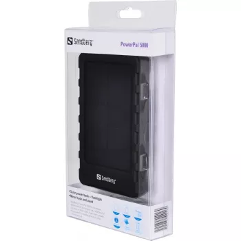 Sandberg PowerPal 5000, 5000 mAh, melns