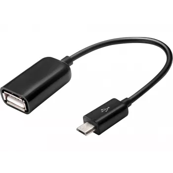 Sandberg OTG Adapter MicroUSB M – USB F, Micro-USB B, USB A, USB 2.0, Vīr./Siev., 0.48 Gbit/s, Melns