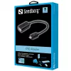 Sandberg OTG Adapter MicroUSB M – USB F, Micro-USB B, USB A, USB 2.0, Vīr./Siev., 0.48 Gbit/s, Melns