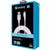 Sandberg MicroUSB sinhronizācijas/uzlādes kabelis 3 m, 3 m, USB A, Micro-USB B, USB 2.0, vīr./vīr., balts