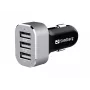 Sandberg Multi Car Charger 3xUSB, Auto, Cigāru aizdedzinātājs, USB, 5 V, Melns, Sudraba