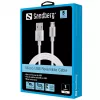 Sandberg MicroUSB Reversible kabelis 1m, 1 m, USB A, Micro-USB A, Sudraba, Balta