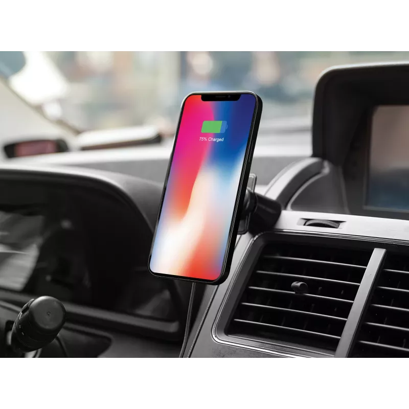 Sandberg In Car Magnetic Wireless Charger 15W, Auto, USB, bezvadu uzlāde, 1,2 m, melns