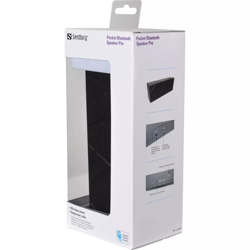 Sandberg Pocket Bluetooth Speaker Pro, 2.0 kanāli, 6 W, 100 - 20000 Hz, Bezvadu, 3.0+HS, 2.4 - 2.4835 GHz