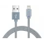 Sandberg Excellence Lightning pelēka 1m, 1 m, Lightning, USB A, pelēka, taisns, taisns