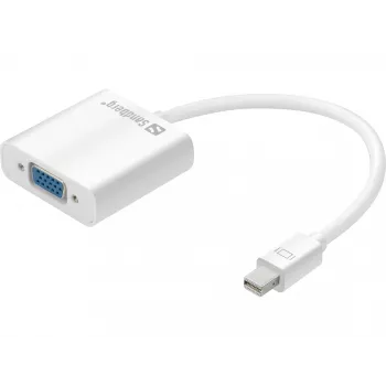 Sandberg adapteris Mini DisplayPort>VGA, Mini DisplayPort, VGA (D-Sub), Vīrišķais, Sievišķais, 1920 x 1080 pikseļi, 1920 x 1080 (HD 1080)