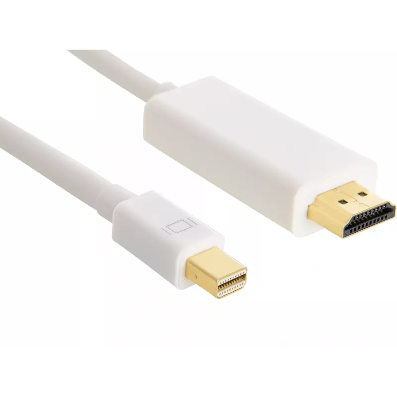 Sandberg Kabelis MiniDP>HDMI 1,5m, 1,5 m, mini DisplayPort, HDMI, Vīrišķais, Vīrišķais, Balts