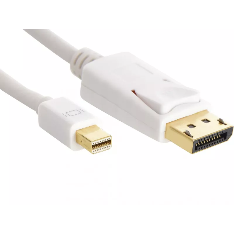 Sandberg DP-MiniDP 1.2 4K M-M 2m, 2 m, DisplayPort, Mini DisplayPort, vīrišķais, vīrišķais, balts