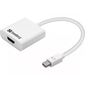 Sandberg adapteris MiniDP1.2>HDMI2.0 4K60, Mini DisplayPort, HDMI, vīrišķais, sievišķais, 3840 x 2160 pikseļi, 6 Gbit/s