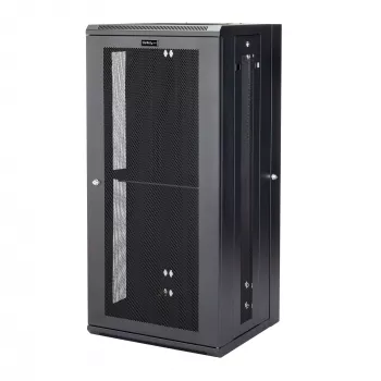 StarTech.com 4-stabu 26U sienas stiprinājuma tīkla skapis ar 1U plauktu, 19 collu eņģēm atverams pie sienas stiprināms serveru statīvs datu / AV / elektronikas / datoru aprīkojumam, elastīgs ventilējams statīva korpuss