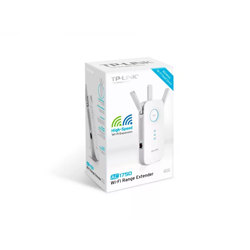 TP-Link RE450 tīkla paplašinātājs Tīkla raidītājs Balts 10, 100, 1000 Mbit/s