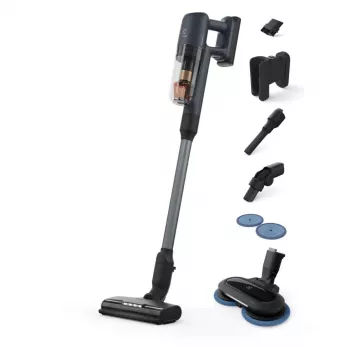 Electrolux EP71B14WET putekļsūcējs ar spieķi Baterija Sausā Tvertne bez maisiņa 0,3 l zila 4 Ah