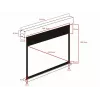 Motorizēts projekcijas ekrāns MULTIBRACKETS M 16:10 90 collas (redzamais laukums 193,9×121,2 cm) matēti balts, melns/balts