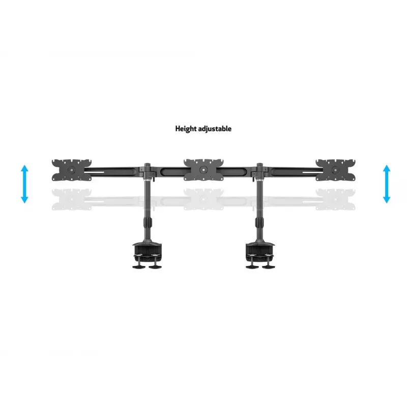 Multibrackets M VESA Desktopmount Triple Desk Clamp 24 collas-32 collas 24 kg
