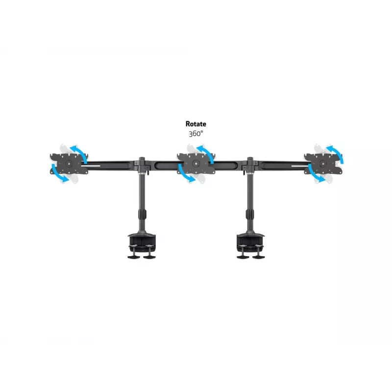 Multibrackets M VESA Desktopmount Triple Desk Clamp 24 collas-32 collas 24 kg