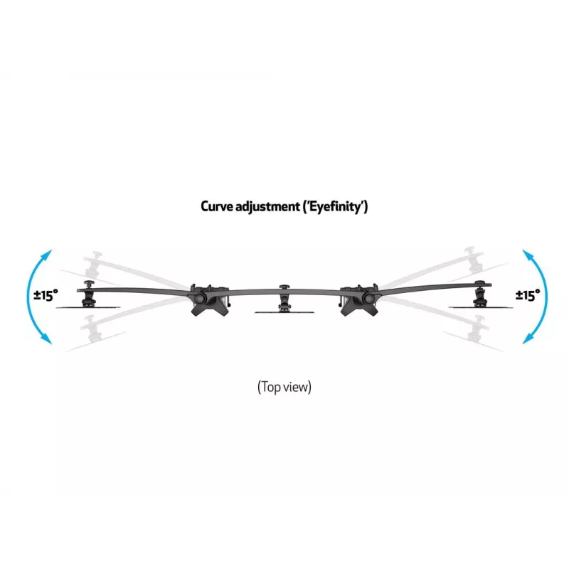 Multibrackets M VESA Desktopmount Triple Desk Clamp 24 collas-32 collas 24 kg
