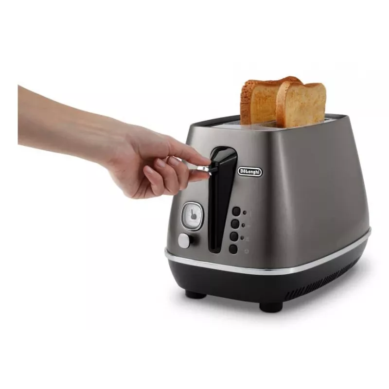 De’Longhi CTIN2103.TB tosteris 2 šķēlēm 900 W Melns