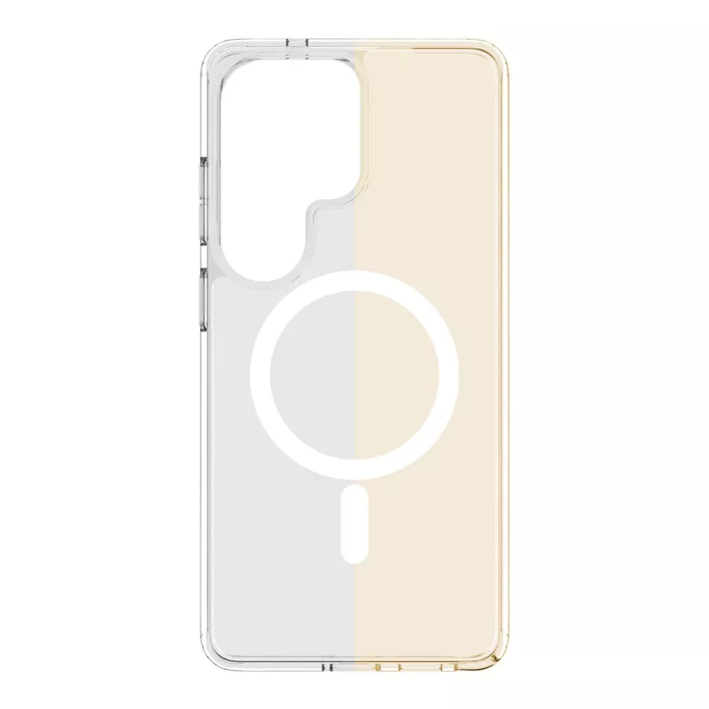Cellularline Clear Mag - Galaxy S26 Ultra īpaši izturīgs caurspīdīgs vāciņš ar gumijas malu, saderīgs ar Qi2 ekosistēmu un magnētiskajiem piederumiem, apstrādāts, lai novērstu dzeltēšanu.