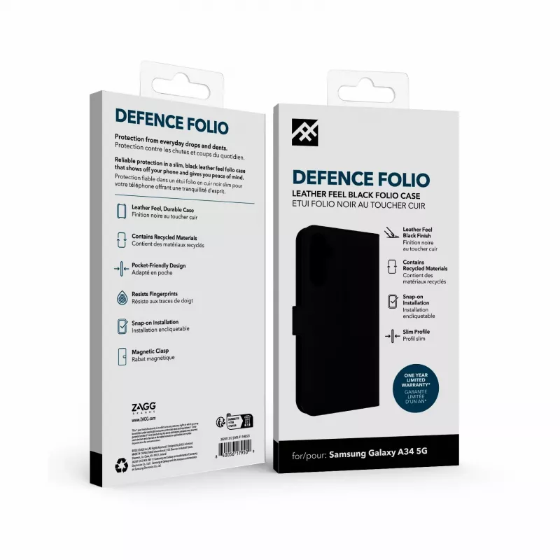 IFROGZ Defence Folio mobilā tālruņa maciņš 16.8 cm (6.6 collas) melns