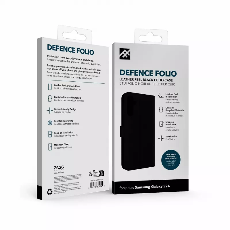 IFROGZ Defence Folio viedtālruņa futlāris 15,8 cm (6,2 collas) melns