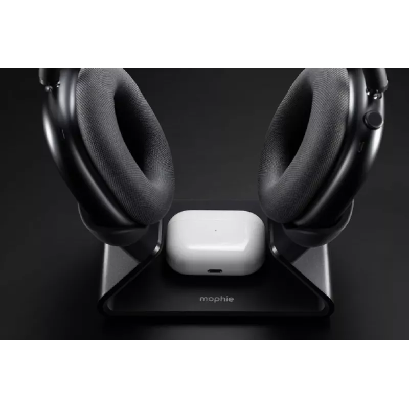 mophie AirPods Max uzlādes statīvs, iekštelpām, USB, bezvadu uzlāde, melns