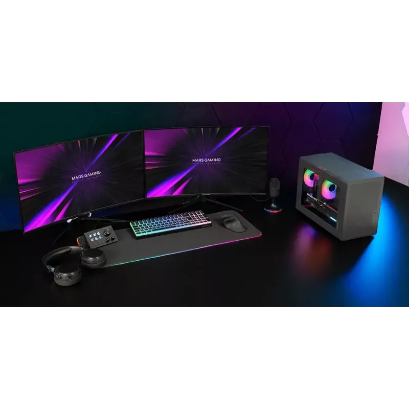 Datorkorpuss Mars Gaming MCXPS mATX Ultra-Compact Melns
