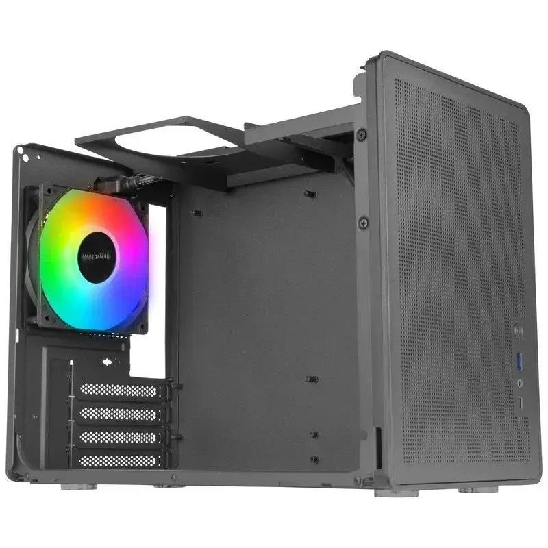 Datorkorpuss Mars Gaming MCXPS mATX Ultra-Compact Melns