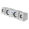 Mars Gaming MS22W kompaktie spēļu skaļruņi 2.2 RGB Flow zemfrekvences skaļrunis + 4 aktīvie skaļruņi DSP skaņa 35W balta