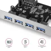 Axagon PCEU-430VL interfeisa kartes/adapteri Iekšējais USB 3.2 Gen 1 (3.1 Gen 1)