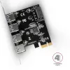 Axagon PCEU-430VL interfeisa kartes/adapteri Iekšējais USB 3.2 Gen 1 (3.1 Gen 1)