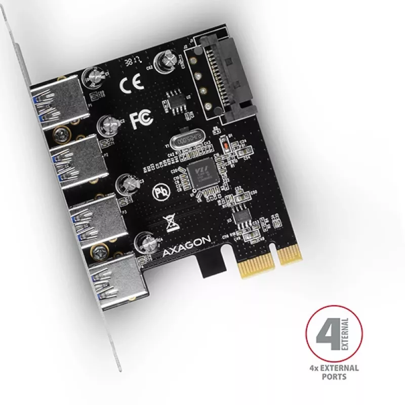 Axagon PCEU-430VL interfeisa kartes/adapteri Iekšējais USB 3.2 Gen 1 (3.1 Gen 1)