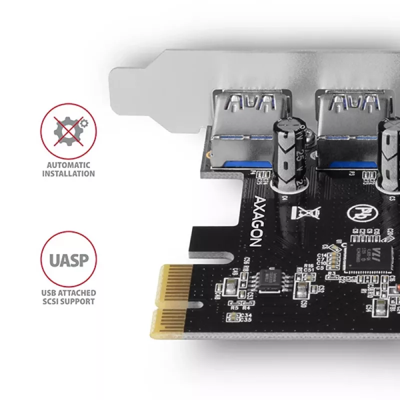 Axagon PCEU-430VL interfeisa kartes/adapteri Iekšējais USB 3.2 Gen 1 (3.1 Gen 1)