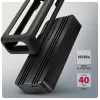 Axagon EEM2-40G USB-C 40Gbps M.2 NVMe SSD korpuss, ARMORED Alumīnijs