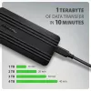 Axagon EEM2-40G USB-C 40Gbps M.2 NVMe SSD korpuss, ARMORED Alumīnijs