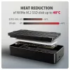 Axagon EEM2-40G USB-C 40Gbps M.2 NVMe SSD korpuss, ARMORED Alumīnijs