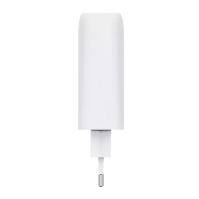 Lādētājs TRUST Maxo 100W 2‑Port USB‑C GaN — 100 W, 2x USB‑C, 20 V maks., maiņstrāva iekštelpām, 2 m kabelis, balts